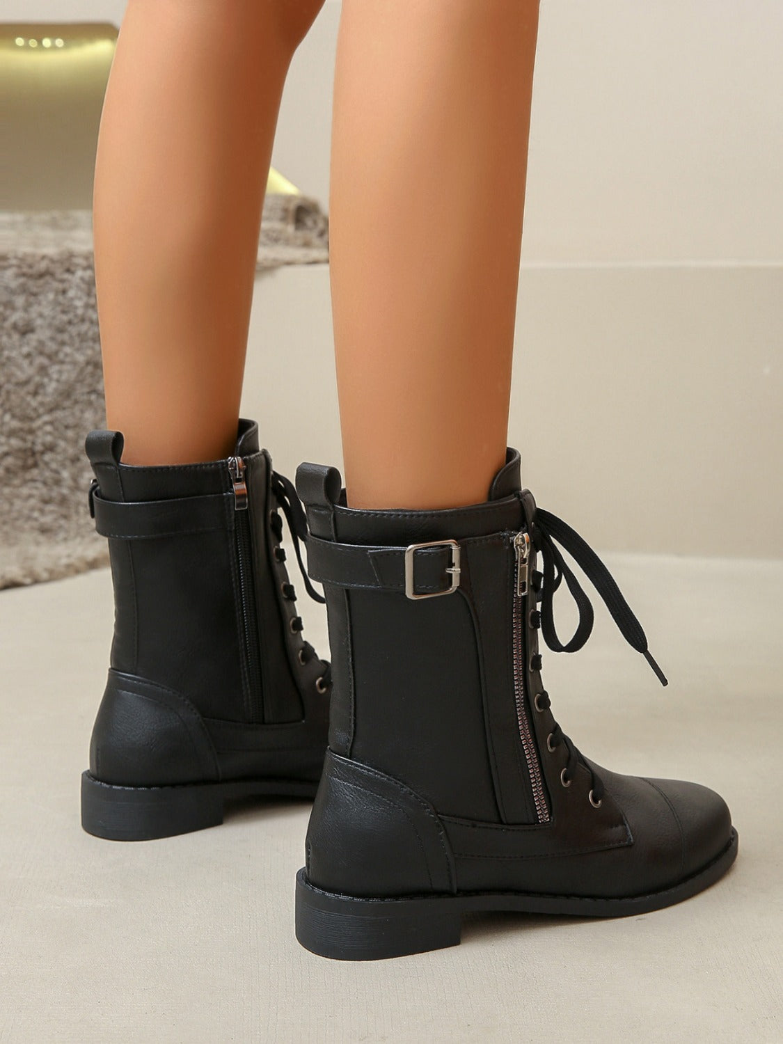 Stacey B's Leather Lace-Up Boots