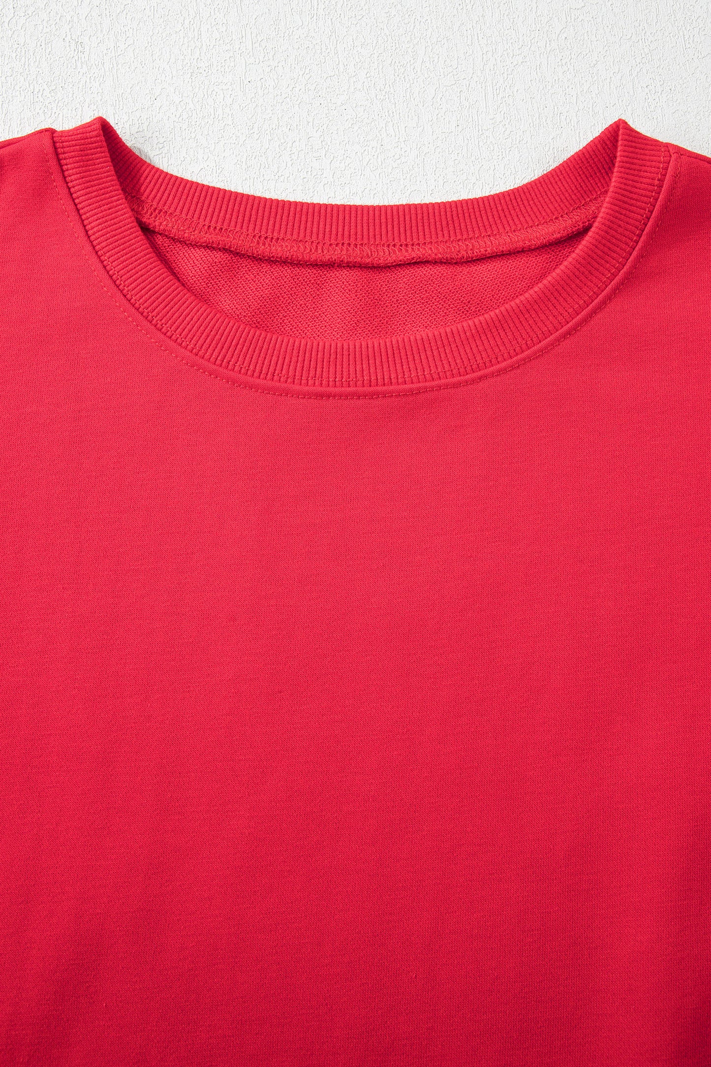 Stacey B's Racing Red Striped Patchwork Sleeve Colorblock Sweatshirt