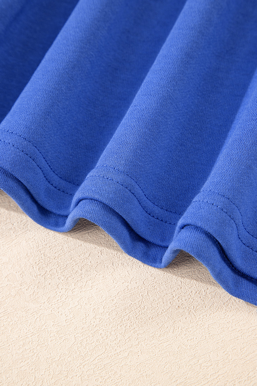 Stacey B's Sky Blue Varsity Contrast Banded Sleeve Shift Sweatshirt Dress