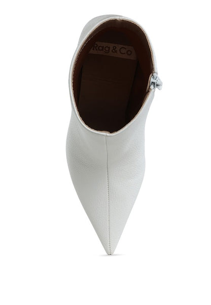 Stacey B's Farnak Pleather Pointed Toe Ankle Boots