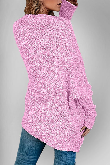 Stacey B's 6Double Take Pocketed Open Front Long Sleeve Cardigan