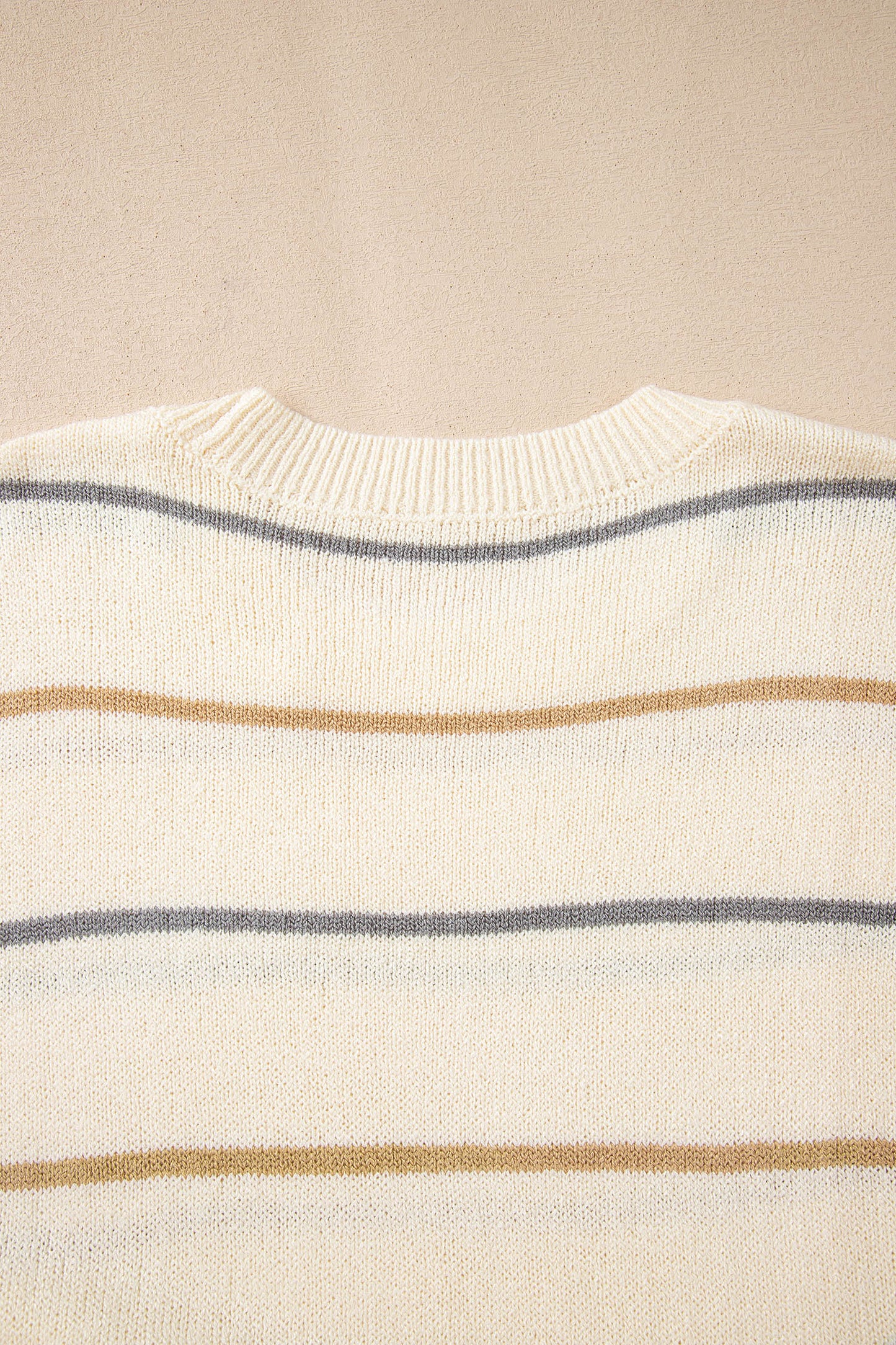 Stacey B's Multicolour Striped Print Drop Shoulder Shift Sweater Mini Dress