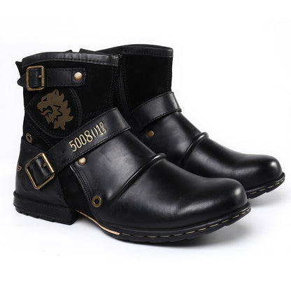 Stacey B's Western denim color changing Martin shoes for men leather shoes for men