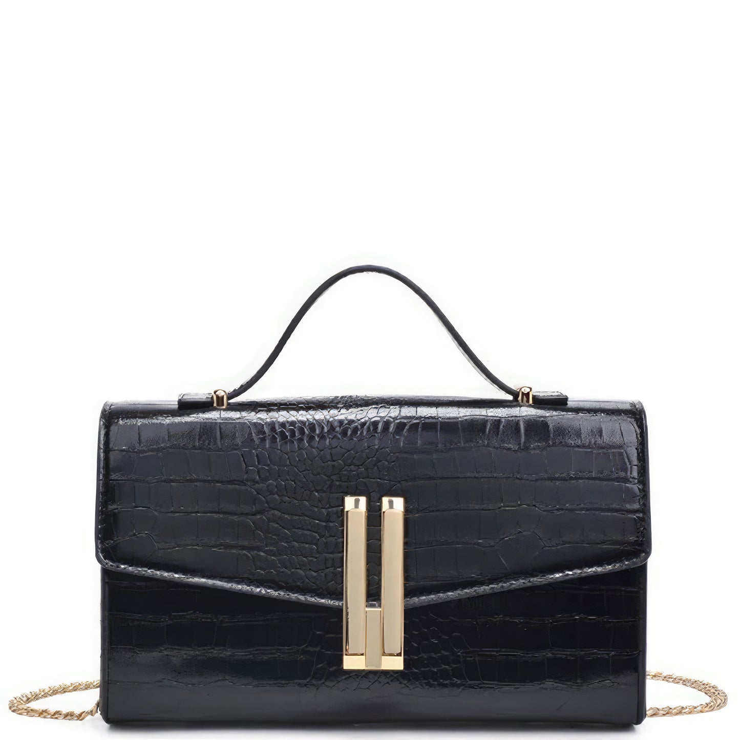 Stacey B's Alfie Croc Print Crossbody Bag