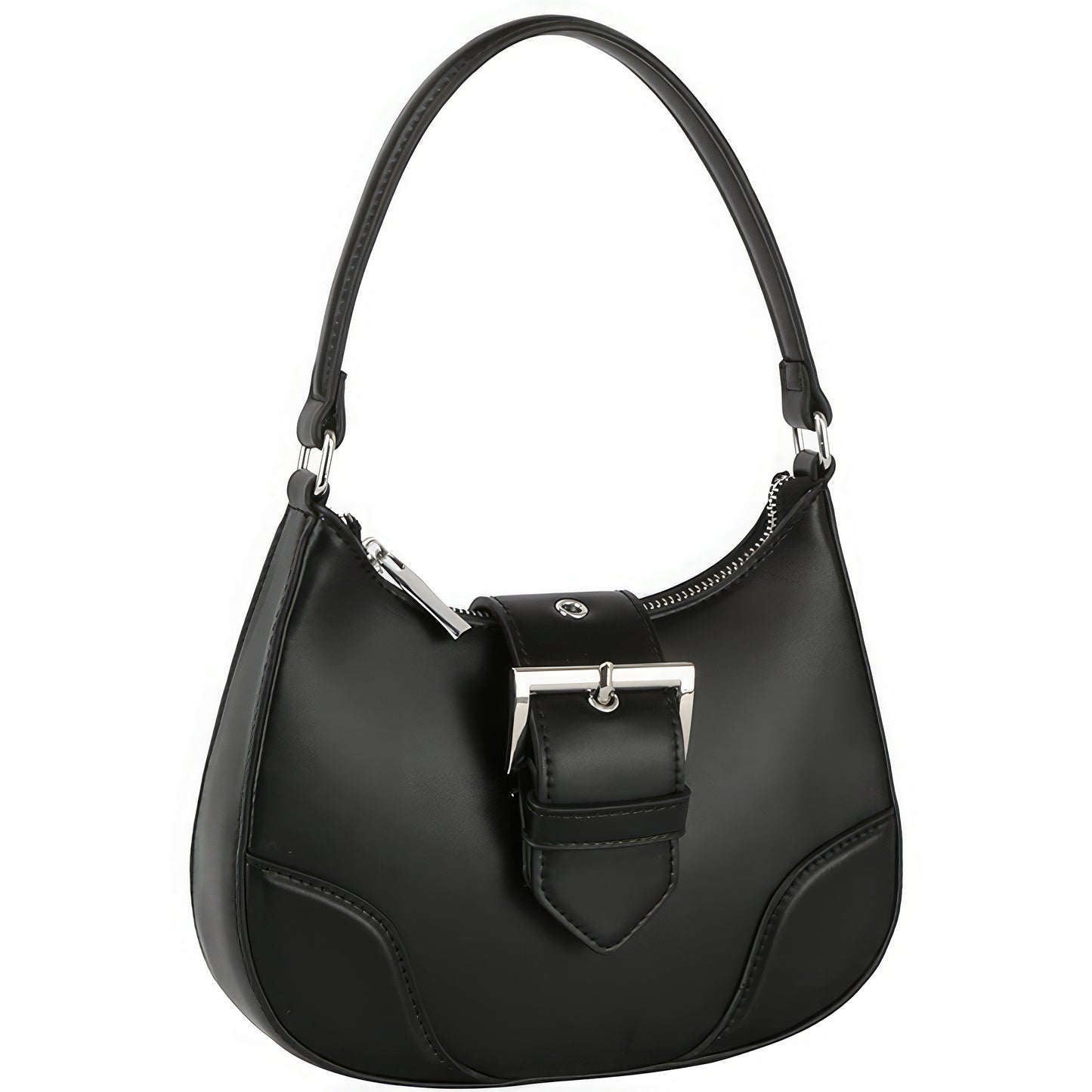 Stacey B's Fashion Buckle Curve Handle Shoulder Bag