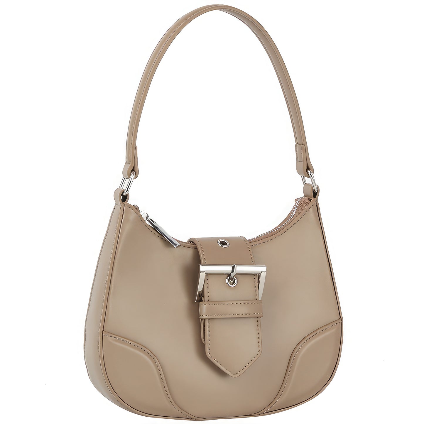 Stacey B's Fashion Buckle Curve Handle Shoulder Bag