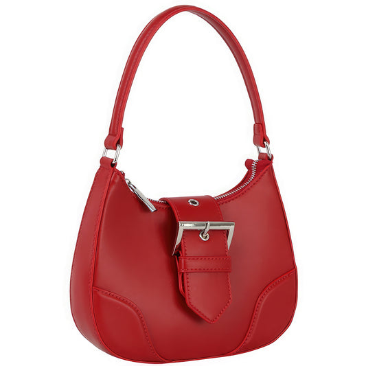 Stacey B's Fashion Buckle Curve Handle Shoulder Bag