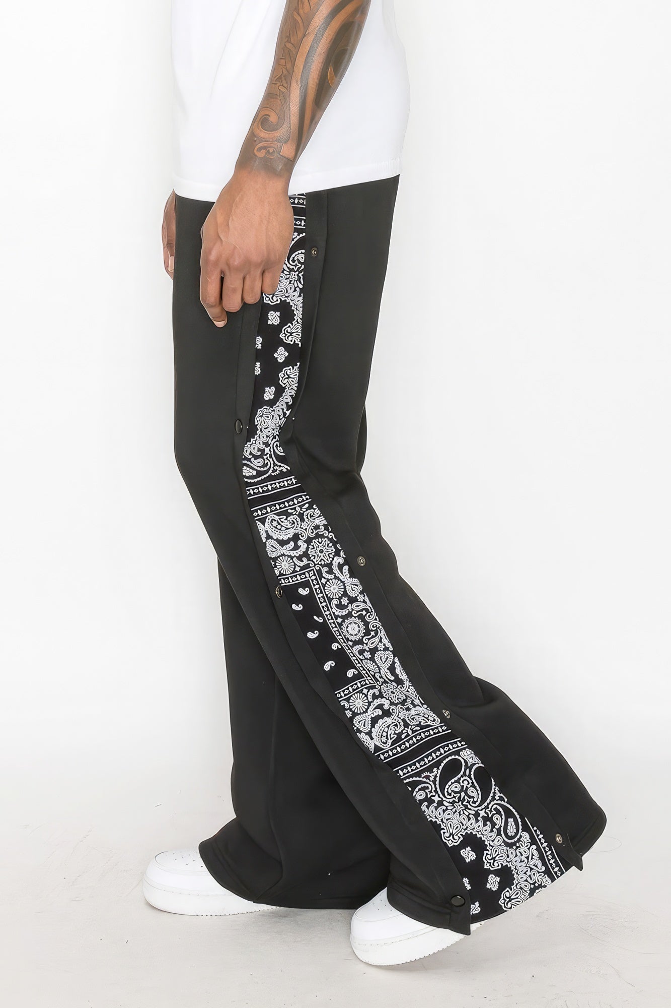 Stacey B's Flared Bandana Fleece Pants