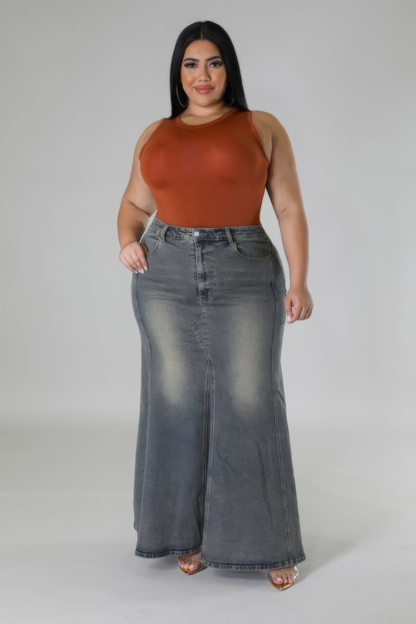 Stacey B's High-waisted Stretch Skirt