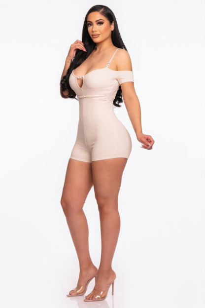 Stacey B's Infinity Off-shoulder Knitted Rompers