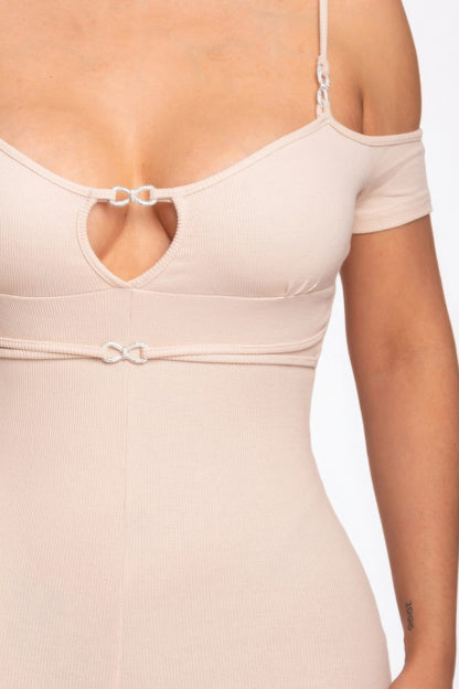 Stacey B's Infinity Off-shoulder Knitted Rompers