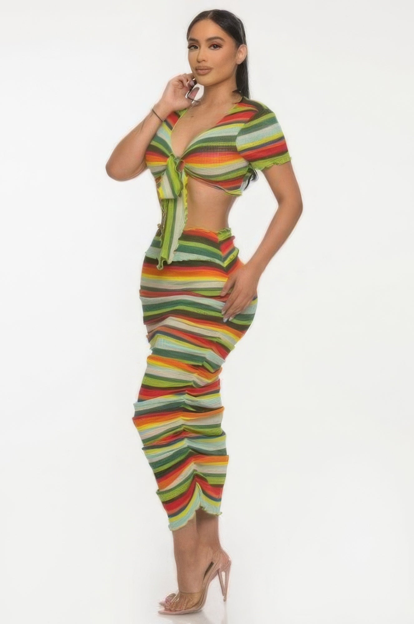 Stacey B's Color Me Mine Beach Sarong Skirt Set