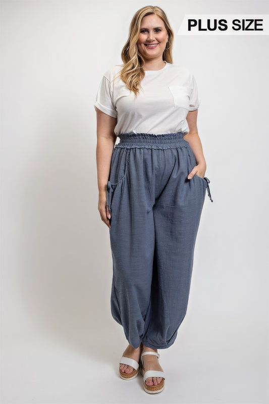 Stacey B's Voluminous Relaxed Fit Pant With Side Pocket