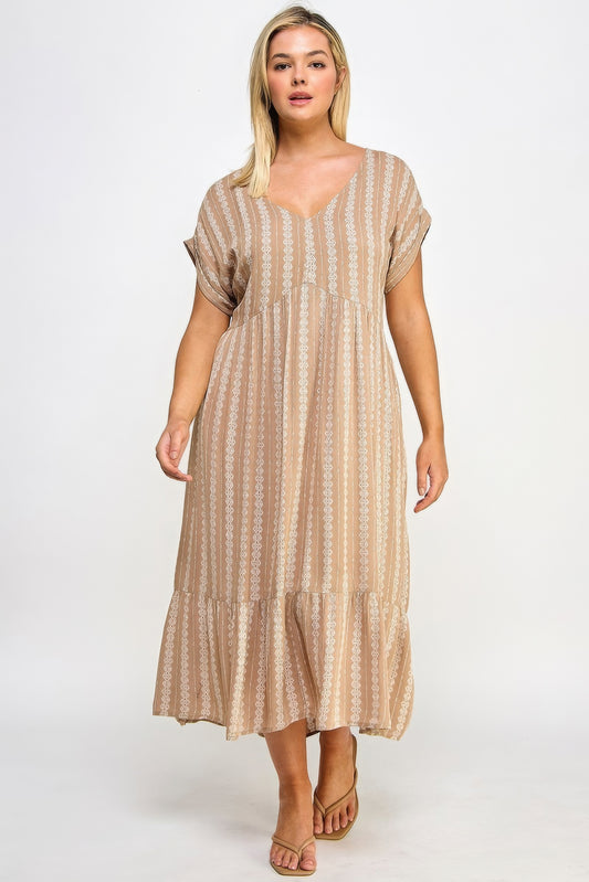 Stacey B's Boho Maxi Dress W/ Slip