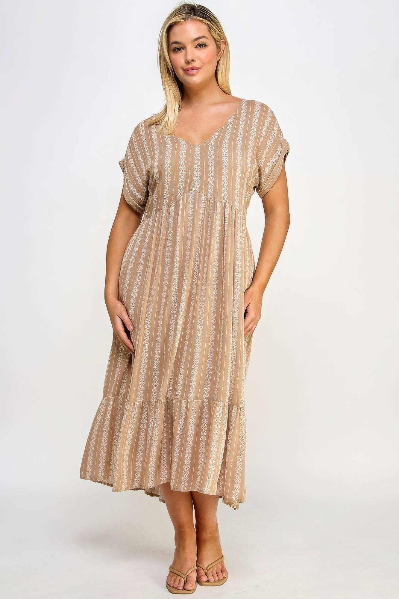 Stacey B's Boho Maxi Dress W/ Slip