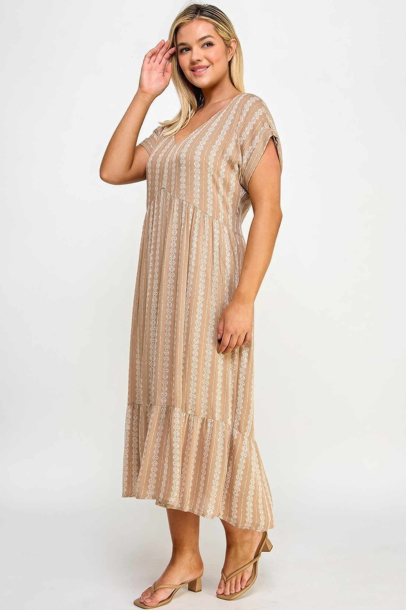 Stacey B's Boho Maxi Dress W/ Slip