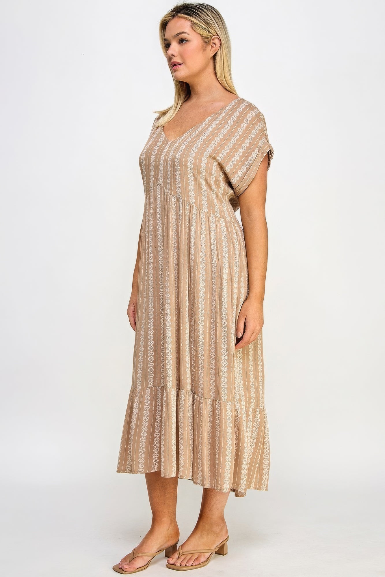 Stacey B's Boho Maxi Dress W/ Slip