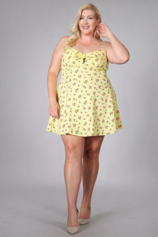 Stacey B's Plus Size Floral Fit And Flare Dress