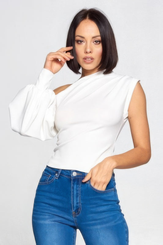 Stacey B's Ladies One-shoulder Top