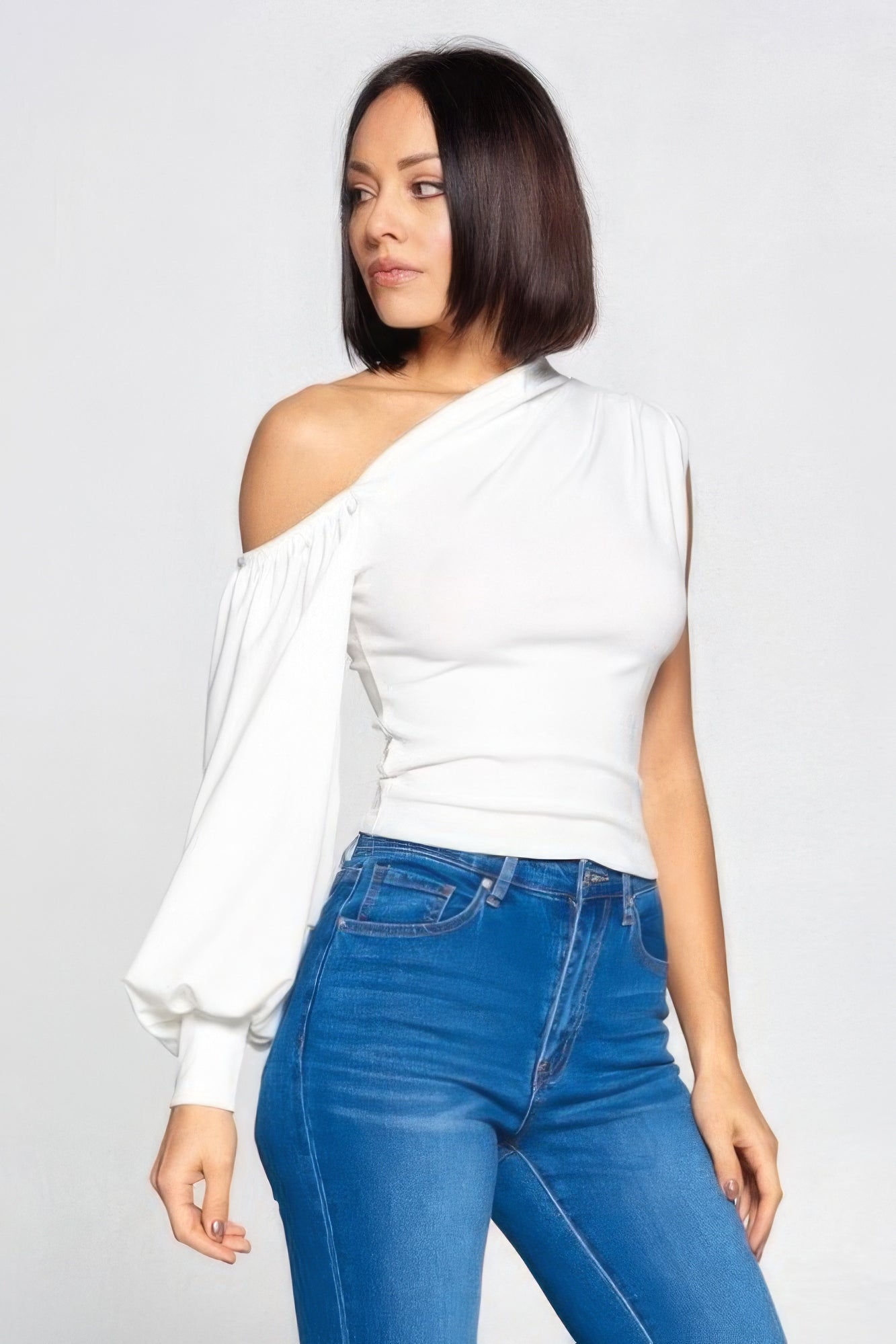 Stacey B's Ladies One-shoulder Top