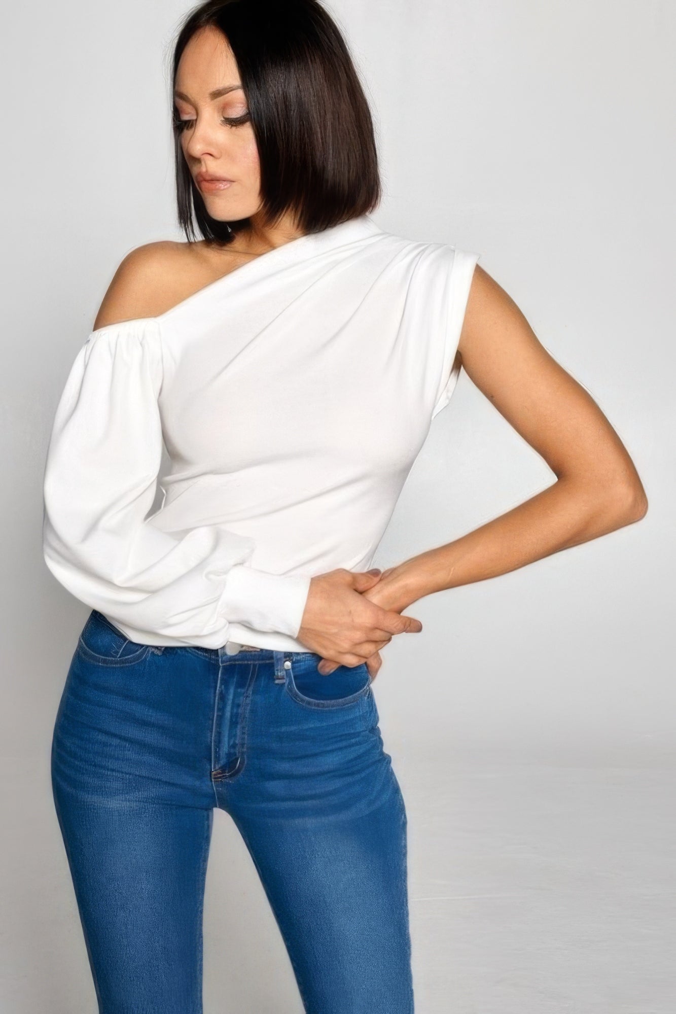 Stacey B's Ladies One-shoulder Top