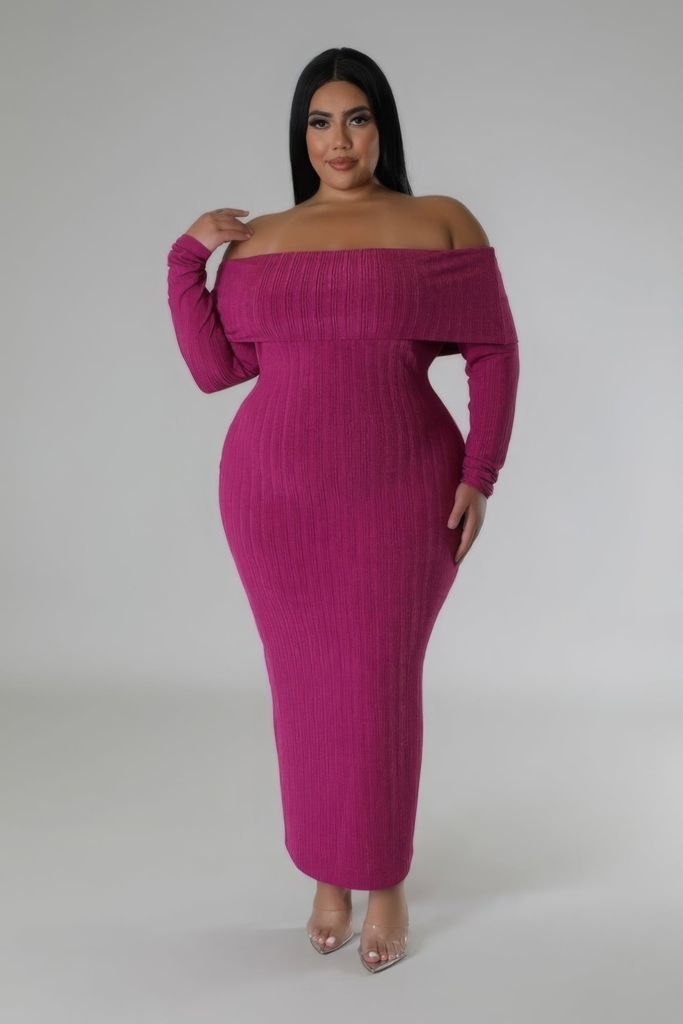 Stacey B's Off Shoulders Stretch Dress