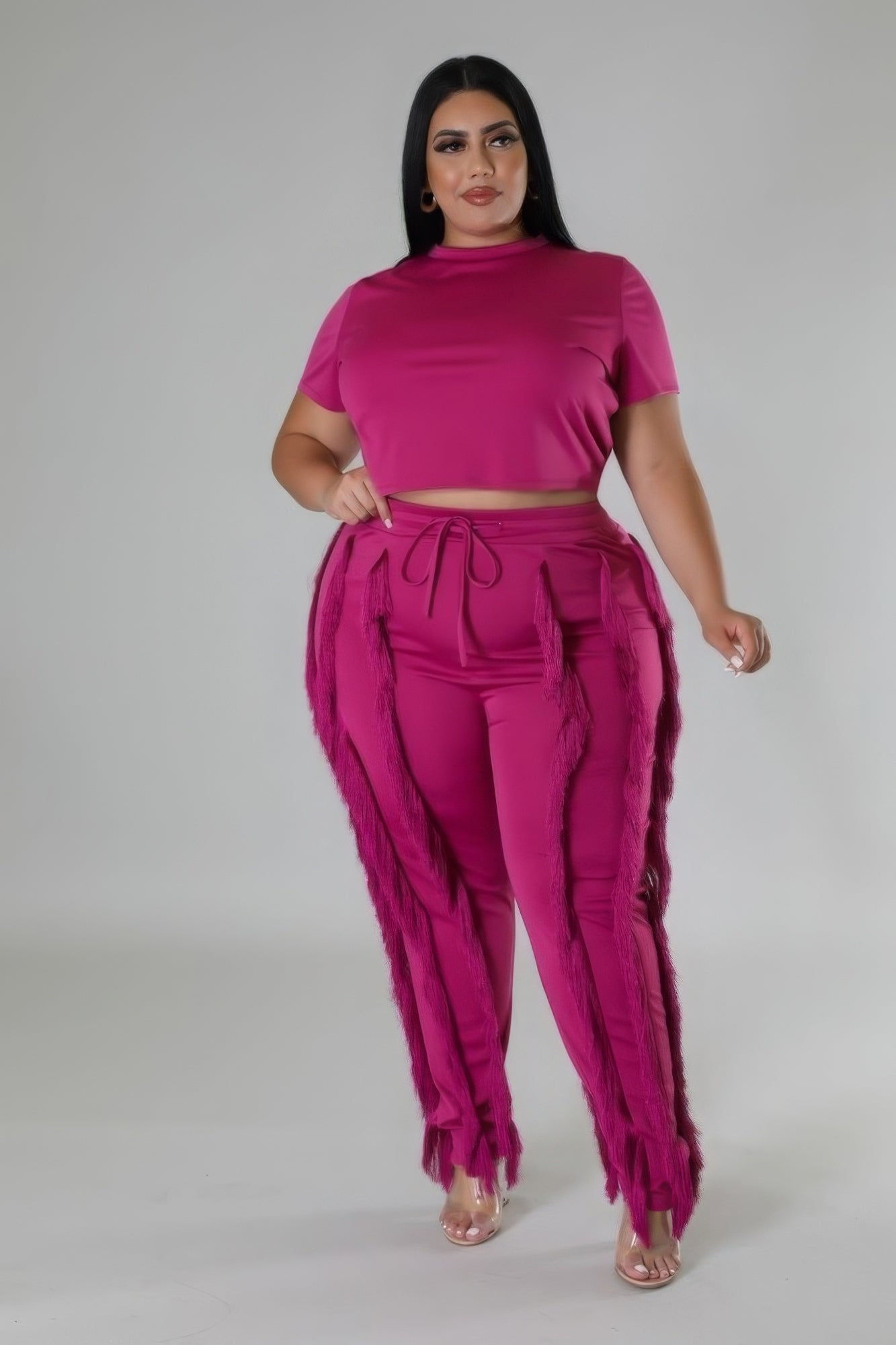 Stacey B's Crop Top Two-piece Set