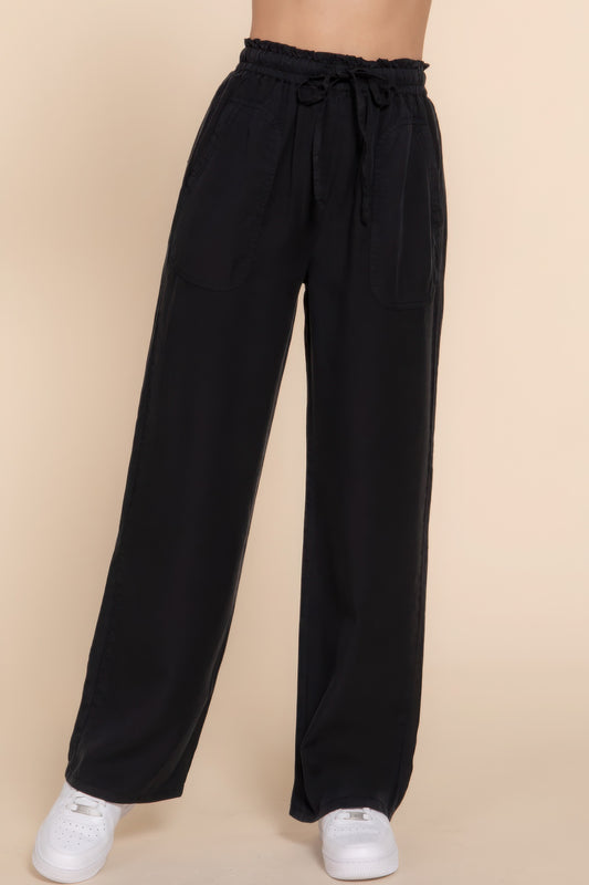 Stacey B's Elastic Waist Tencel Long Pants