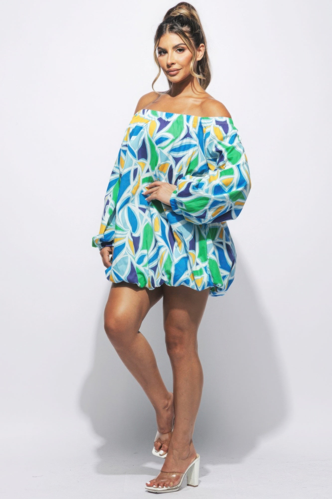 Stacey B's Off Shoulder Bubble Dress