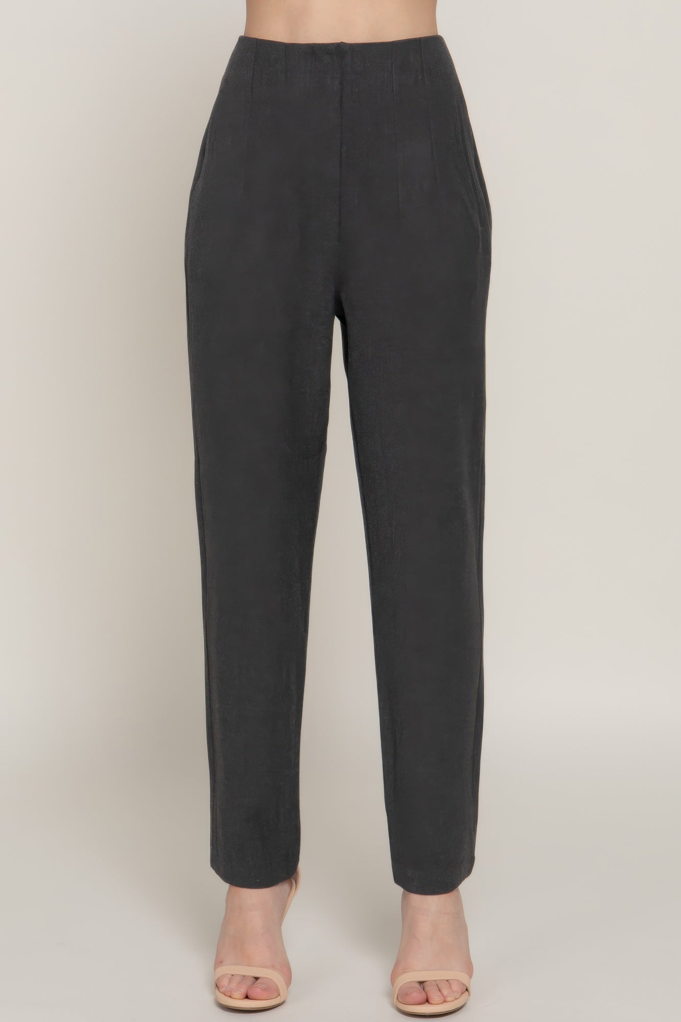 Stacey B's High Waist Pintuck Detail Long Pants