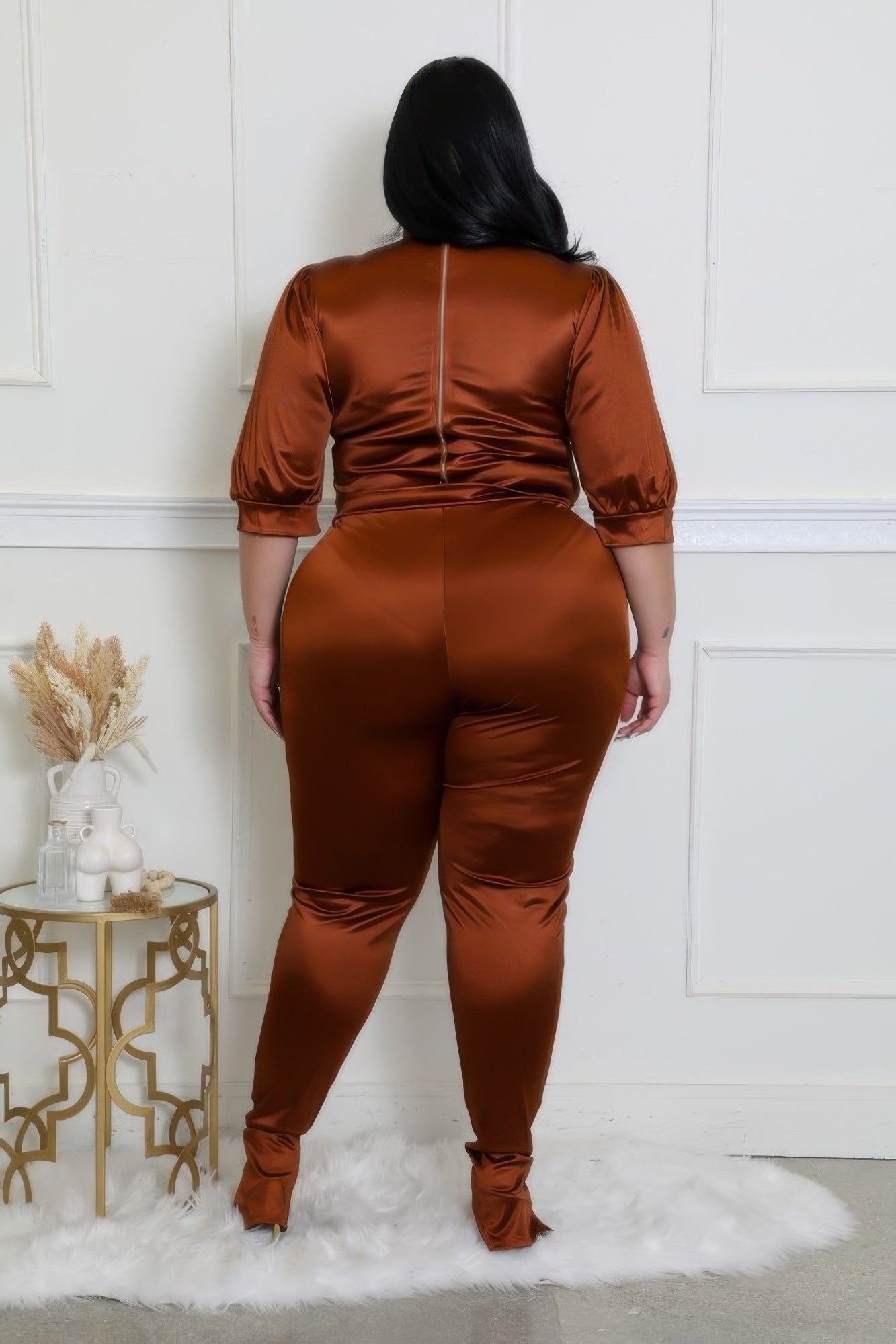 Stacey B's Two Piece Set, Semi-stretch Bodysuit