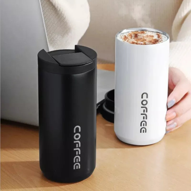 Stacey B's 400ml Stainless Steel Thermal Coffee Mug 304 Thermos Mug Leak Proof Portable Travel Thermal Cup Water Bottle