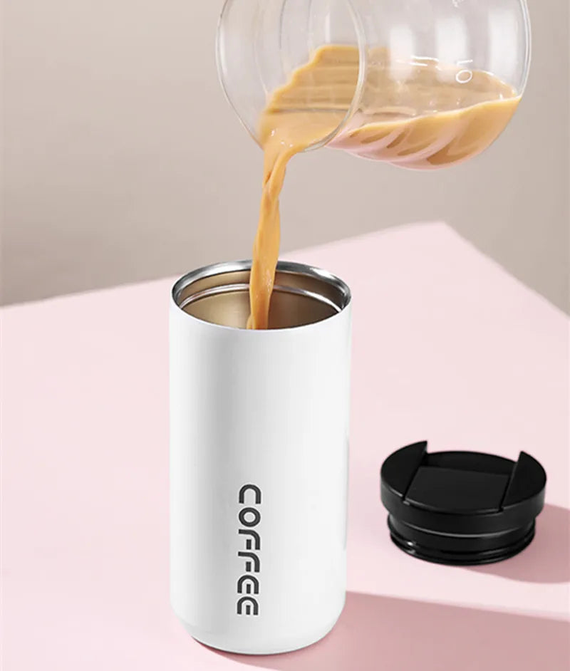 Stacey B's 400ml Stainless Steel Thermal Coffee Mug 304 Thermos Mug Leak Proof Portable Travel Thermal Cup Water Bottle