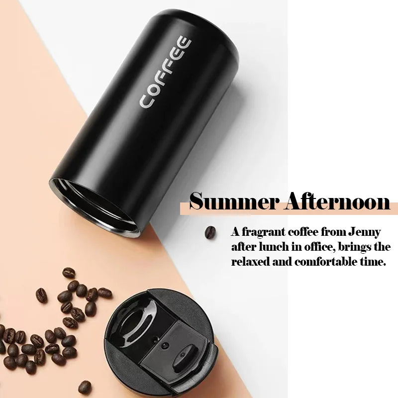 Stacey B's 400ml Stainless Steel Thermal Coffee Mug 304 Thermos Mug Leak Proof Portable Travel Thermal Cup Water Bottle