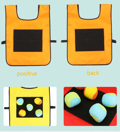 Stacey B's Outdoor Sport Game Props Vest Sticky Jersey Vest Game Vest Waistcoat With Sticky Ball Throwing Toys For Children Kids Sports Toy