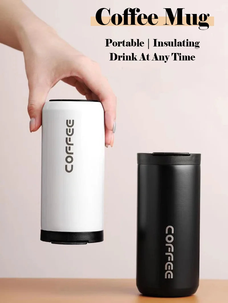 Stacey B's 400ml Stainless Steel Thermal Coffee Mug 304 Thermos Mug Leak Proof Portable Travel Thermal Cup Water Bottle