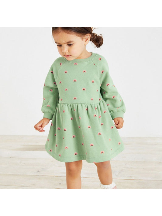 Stacey B's Crewneck Long Sleeve Cotton Girl Dresses