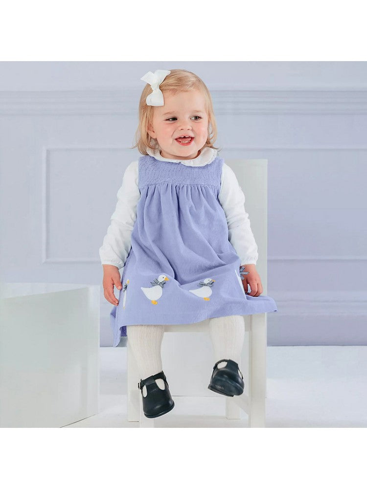 Stacey B's Crewneck Long Sleeve Cotton Girl Dresses