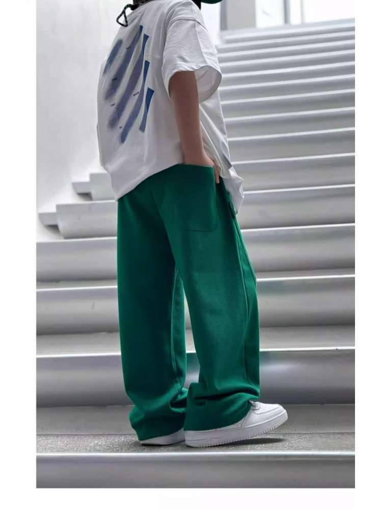 Stacey B's Solid Color High Rise Wide Leg Boy Pants