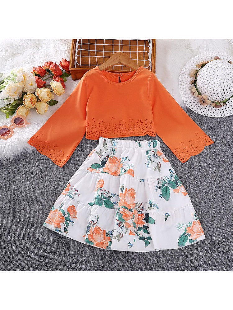 Stacey B's Flower Patchwork Crewneck Girl Dresses