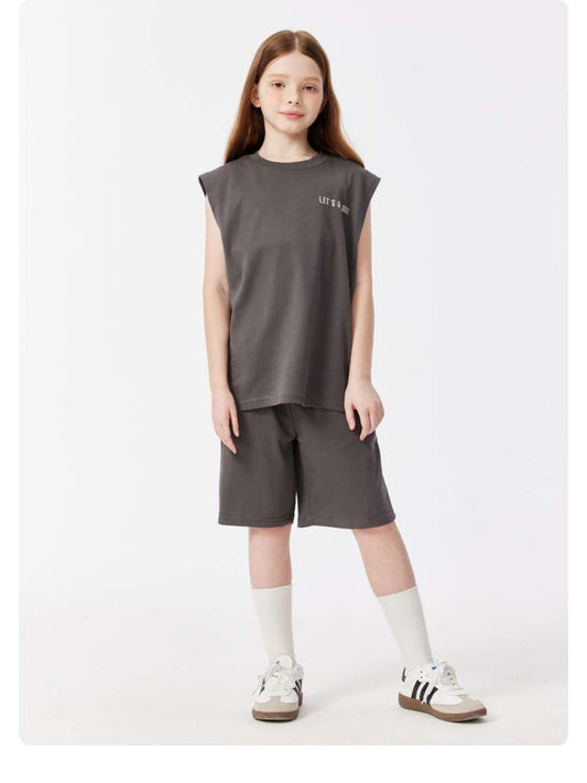 Stacey B's Crewneck Sleeveless Cotton Boy Tops