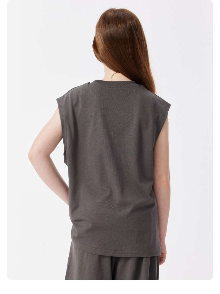 Stacey B's Crewneck Sleeveless Cotton Boy Tops