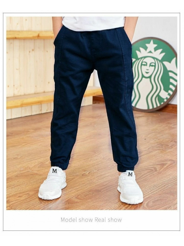 Stacey B's Solid Color Cotton Fitted Boy Pants