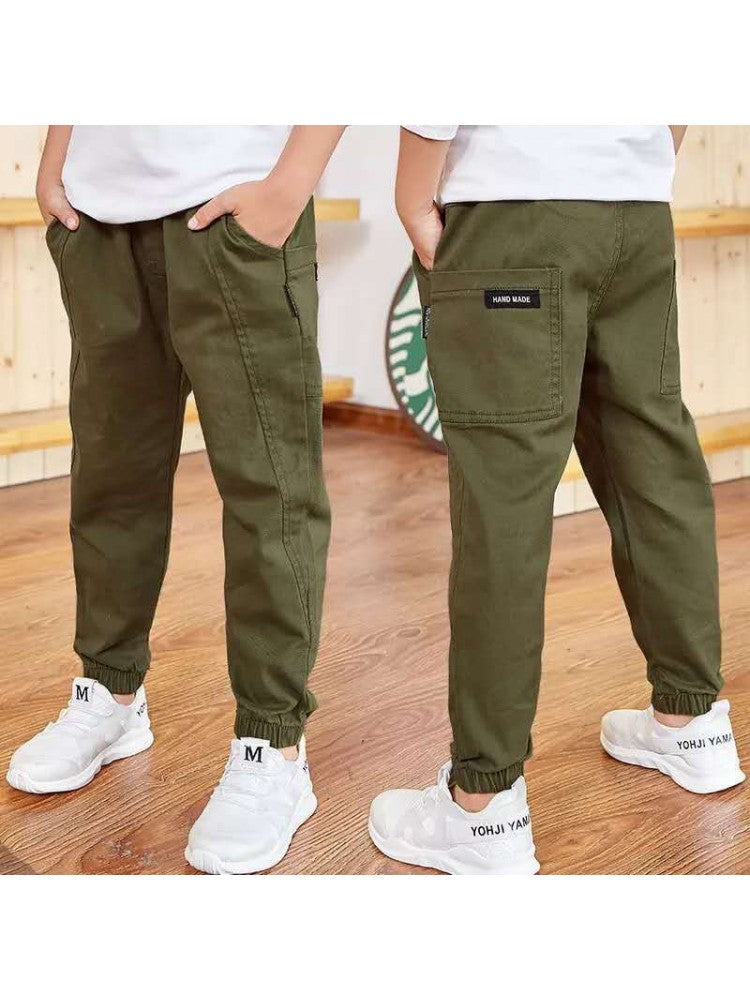 Stacey B's Solid Color Cotton Fitted Boy Pants