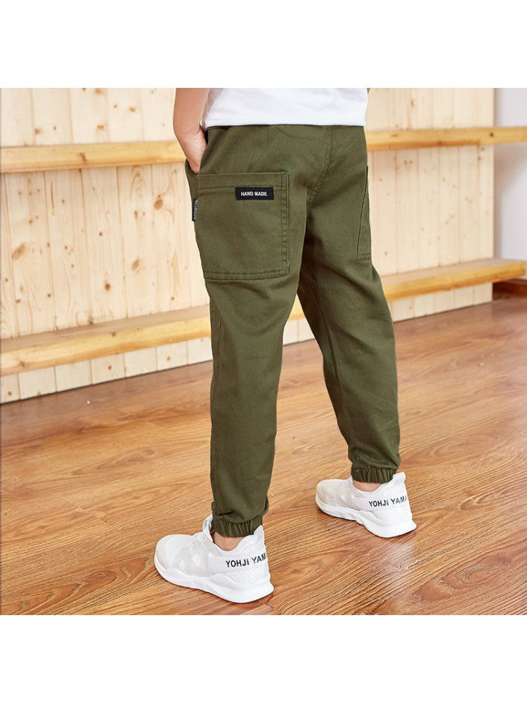 Stacey B's Solid Color Cotton Fitted Boy Pants