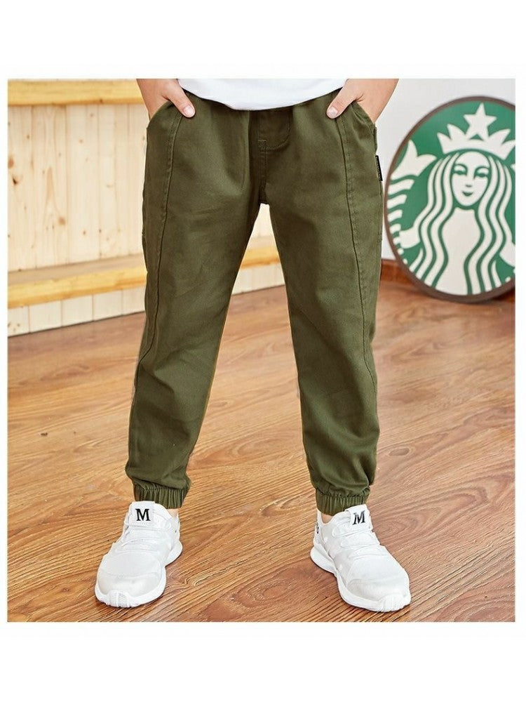 Stacey B's Solid Color Cotton Fitted Boy Pants