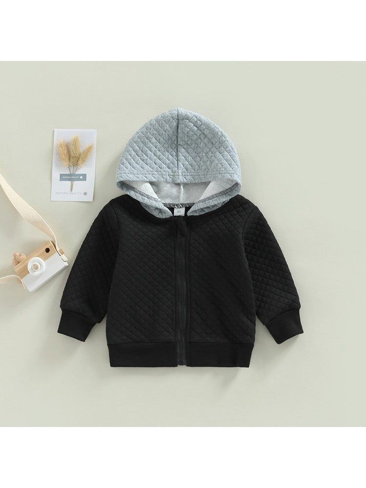 Stacey B's Striped Geometric Hooded Boy Coat