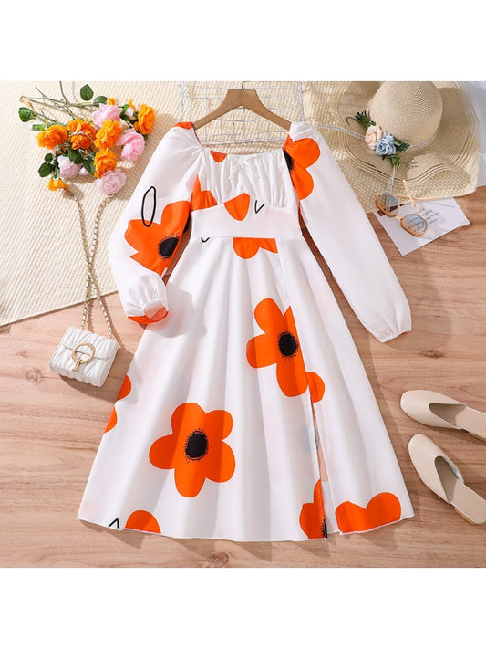 Stacey B's Flower Pattern Leisure Girl Dresses