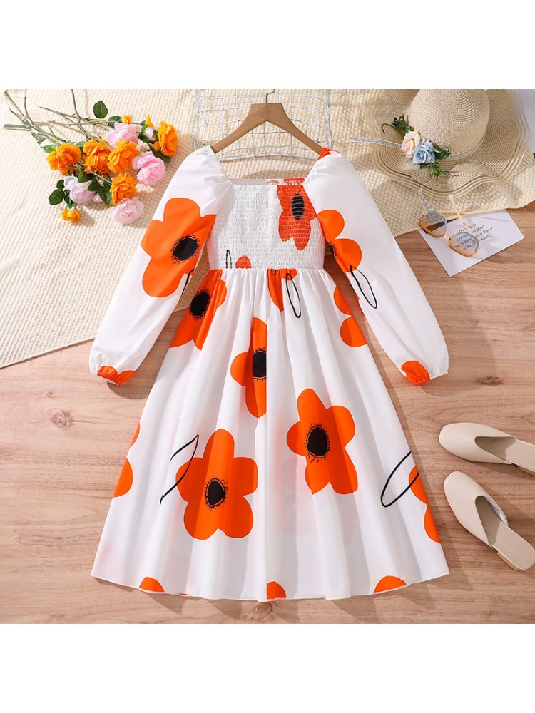 Stacey B's Flower Pattern Leisure Girl Dresses