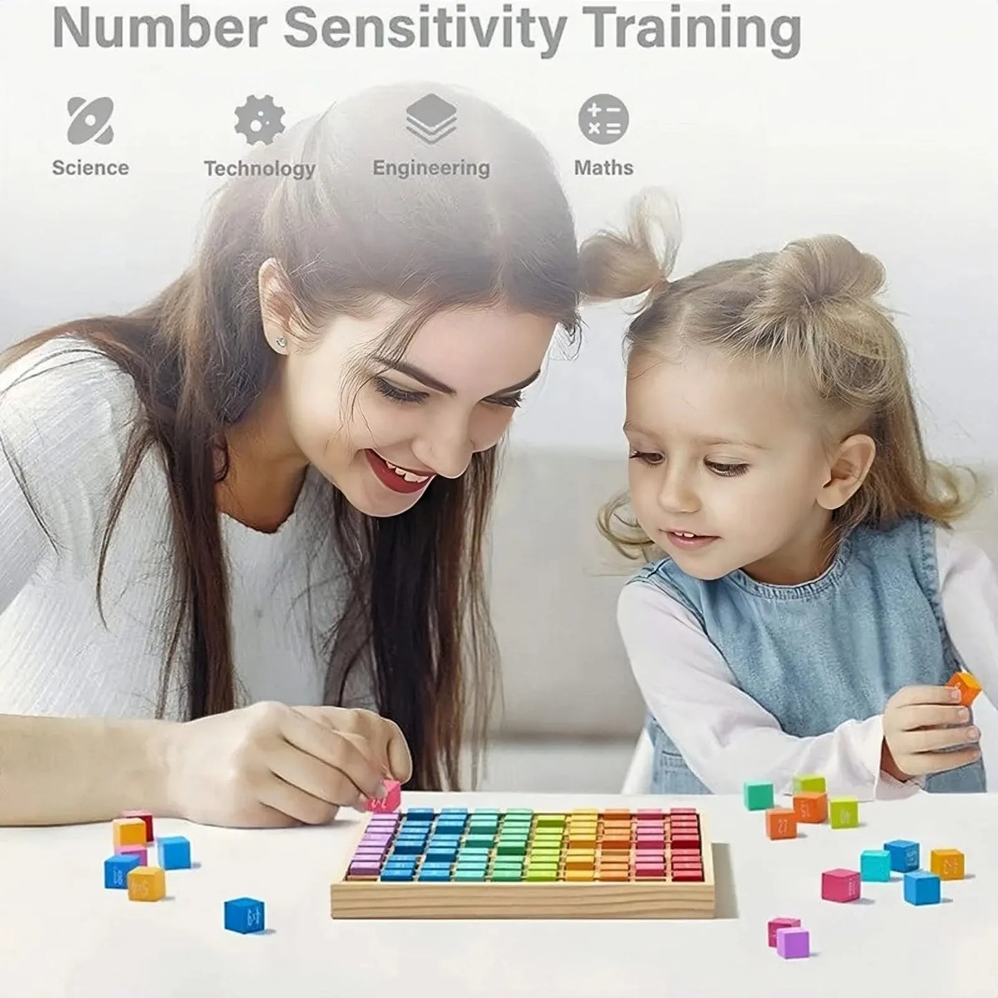 Stacey B's Wooden 99 Multiplication Table Wooden Toy For Children Math Montessori Educational Digital Arithmetic Teaching Aids Games